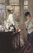 James Tissot Reading The News (nn01) oil painting picture wholesale
